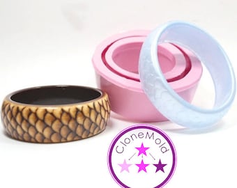 Bangle Mold Fish Scale Bracelet Silicone Rubber Mold