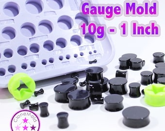 Ear Plug Mold: Multiple Piercing Gauge Sizes, 10g - 1 Inch