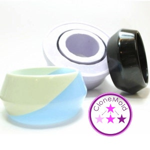 Chunky Diamond Bangle Bracelet Mold - Jewelry Making Supply
