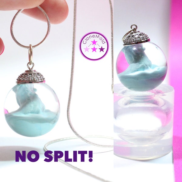 Sphere Ball Mold, Silicone Rubber, 22/25/27 mm | Uv Resin Compatible | Earring Pendant