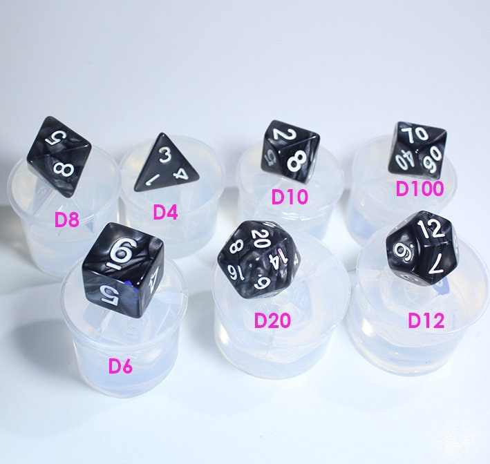 Dungeons and Dragons Gamer Dice / Die Mold Silicone Rubber Etsy Canada