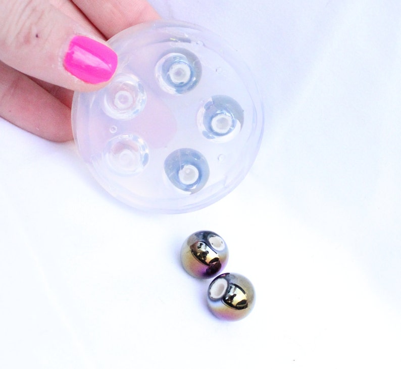 Round Bead Mold Large Round Sphere Silicone Rubber Mold 5 Etsy