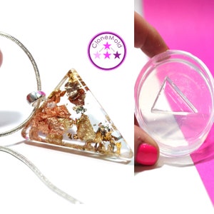 Flat Triangle Pendant Mold Silicone Rubber