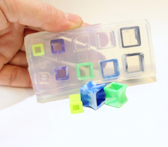 Square Tunnel Mold Square Gauge Ear Plug Piercing Silicone Rubber Mold