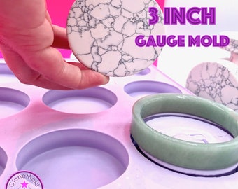 HUGE Plug / Tunnel Ear Gauge Mold 2 1/8" to 3 INCH Piercing Silicone Rubber Mold; 1