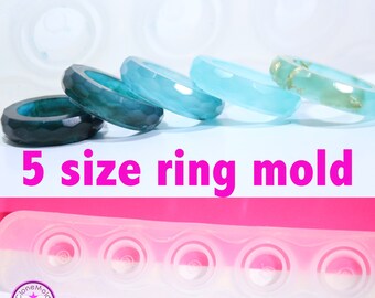 Faceted Band Silicone Ring Mold - Sizes 5-11