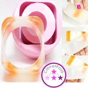 Bangle Mold Large Square Chunky Bracelet Silicone Mold