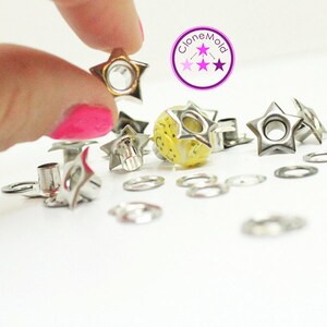 Metal Star Grommet Jewellery Bead Eyelet  (5 mm)