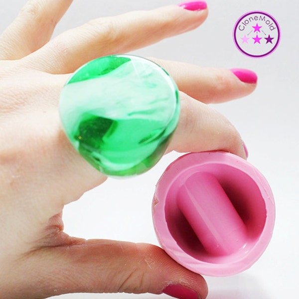 Ring Mold Circle  Round Large Ring Base Split Mold; Silicone Rubber; Size 5, 7, 8.25, 9, 10