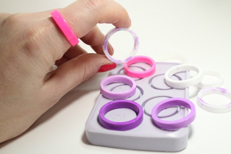 Multiple Ring Mold 6 Large Thin Stackable Band Ring Mold Etsy