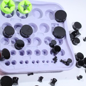 Plug Gauge Mold Multiple Ear Plug Piercing Silicone Rubber Mold, 10g 1 INCH image 7