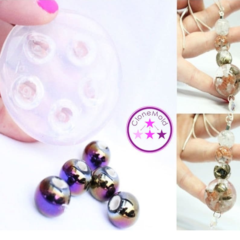 Round Bead Mold Large Round Sphere Silicone Rubber Mold 5 Etsy