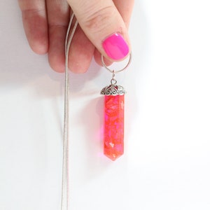 Long Crystal Pendulum Pendant Mold Silicone Rubber image 3