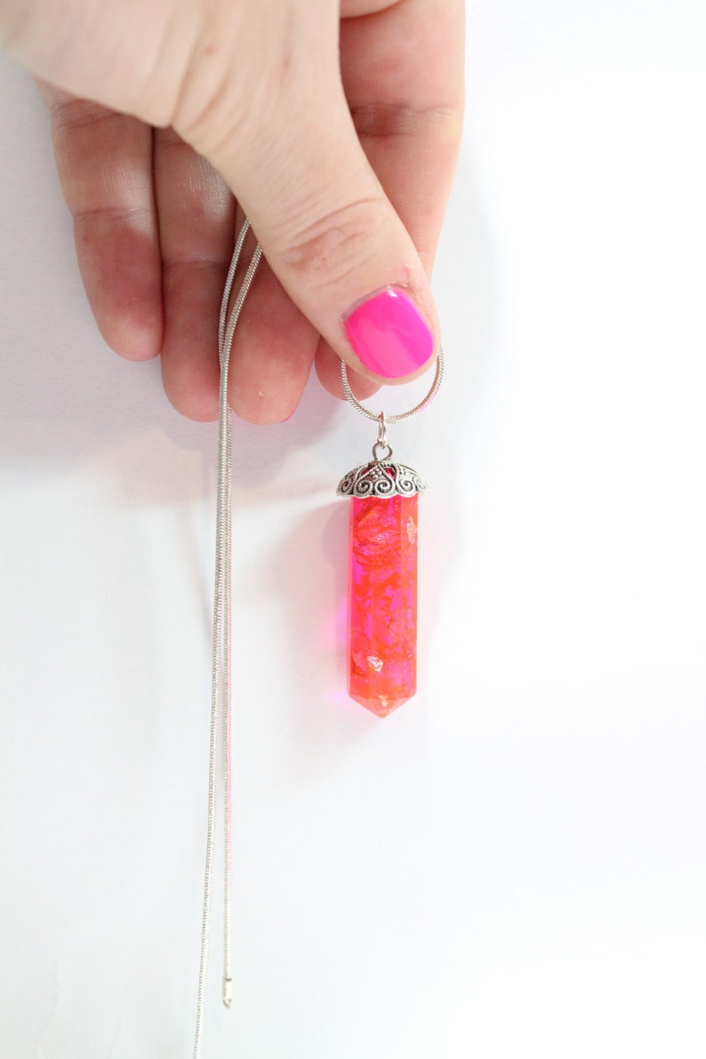 Long Crystal Pendulum Pendant Mold Silicone Rubber image 3