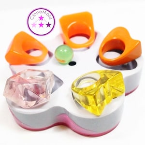 Multiple Ring Mold 5 Fun Shapes Ring Mold; Sizes 6.75 - 9.25