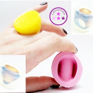 Ring Mold Silicone Oval Split Mold Size 6, 7 画像 1
