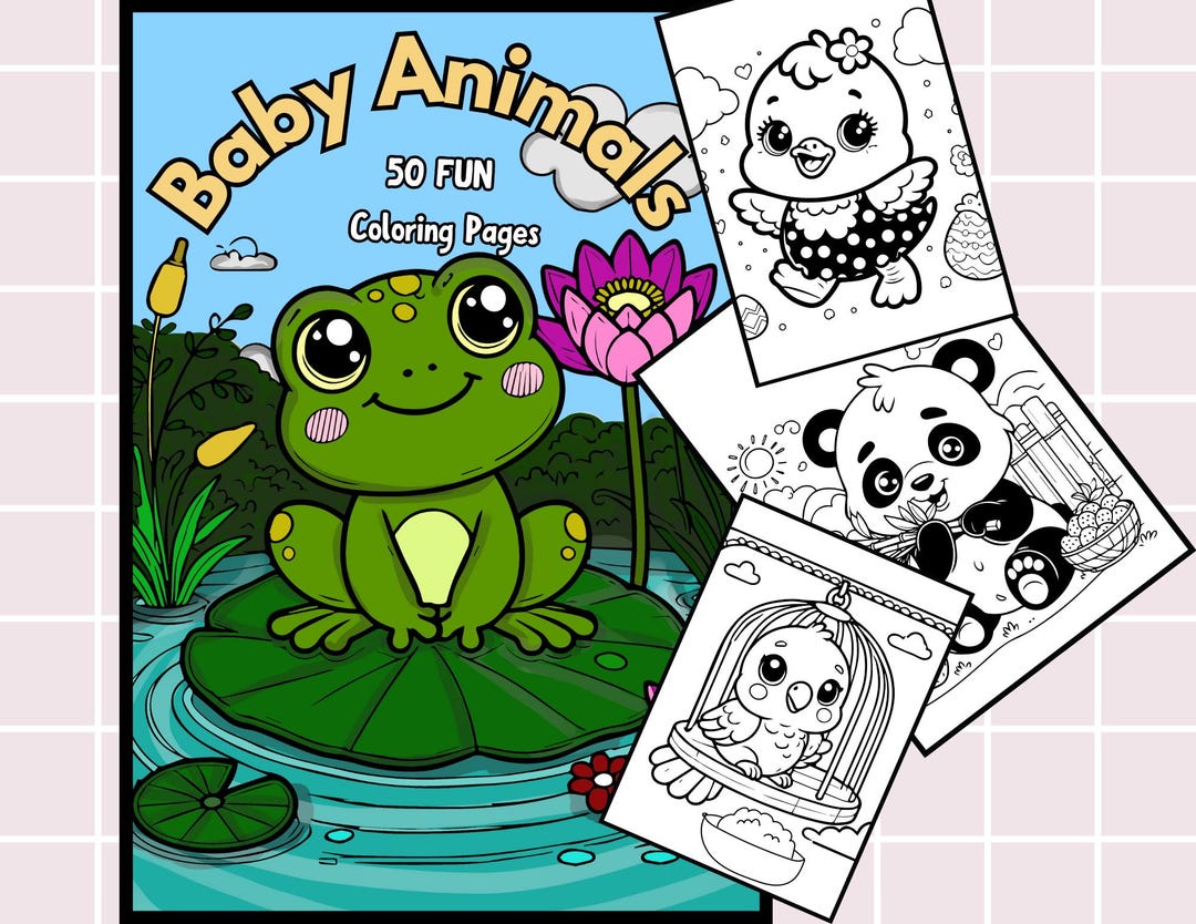 50 Cute Baby Animals Coloring Pages for Kids Animal Coloring Pages Kids