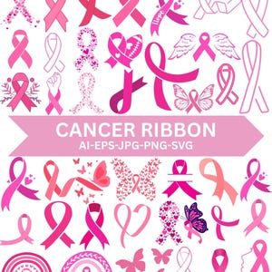 Cancer Awareness Svg,Ribbon Vector,Pink Awareness Ribbon,Tackle Cancer,Breast Cancer,Pink Cancer Ribbon Svg,Retro Breast Cancer Svg,cut file