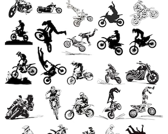 Motorcycle and Bikers Silhouette SVG Bundle,Classic Motorcycle Bundle SVG,Biker SVG Bundle,Vintage Motorbike,Motorcycle Clipart,Digital file