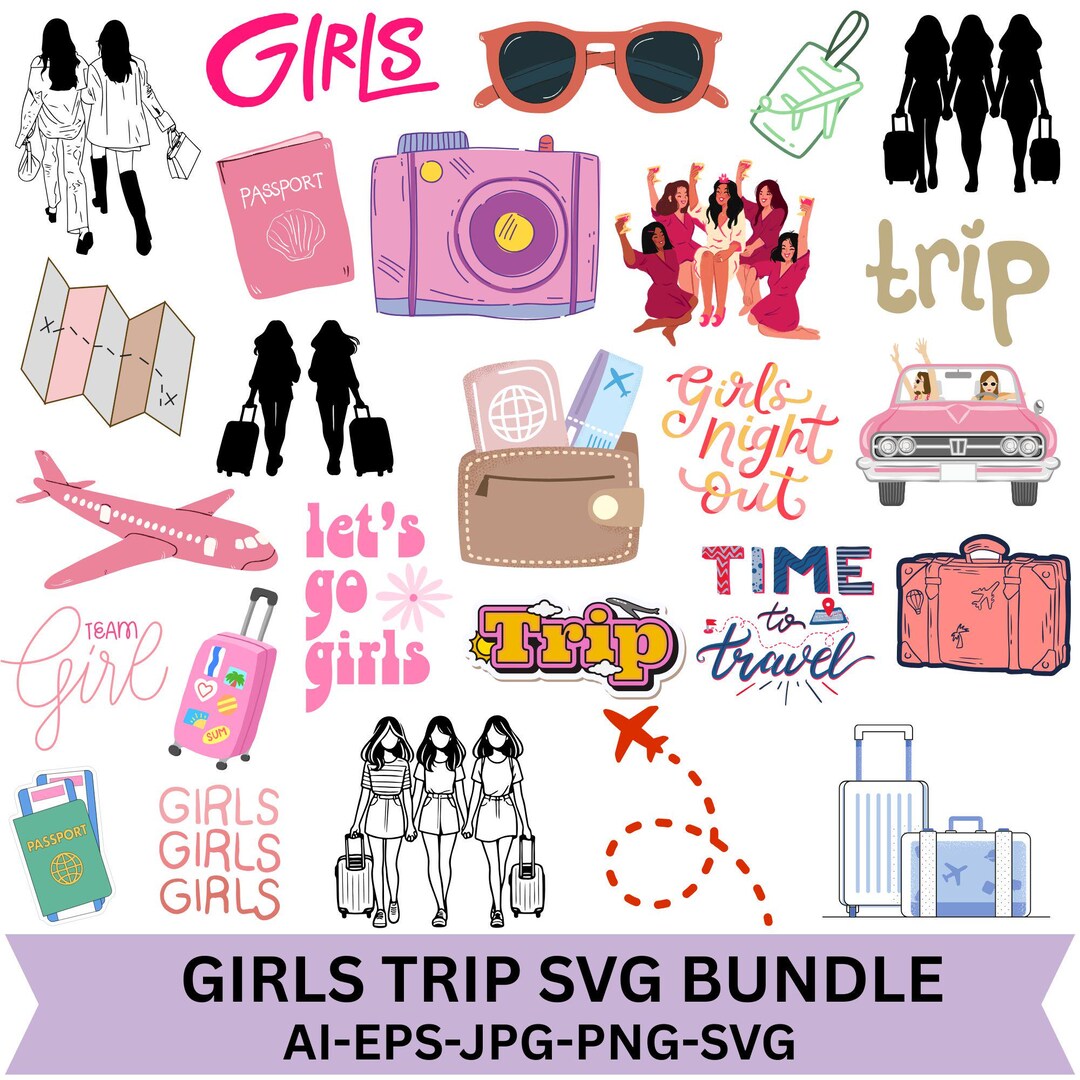 Girls Trip 2026 Svg Bundle, Girls Weekend 2026 Svg, Besties Trip Svg ...