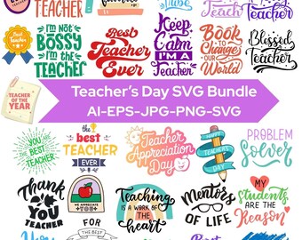 Teacher day Svg Bundle,Teacher Life Svg,Teacher Shirt Png Bundle,Boho Teacher Svg,Teacher Appreciation Bundle,Teacher Sublimation Svg Bundle