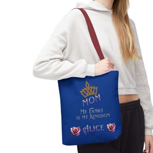Mom Queen Tote Bag | Mother&#39;s Day Gift | Stylish & Durable Canvas Bag for Mom | Perfect Gift Idea | Personalized Bag