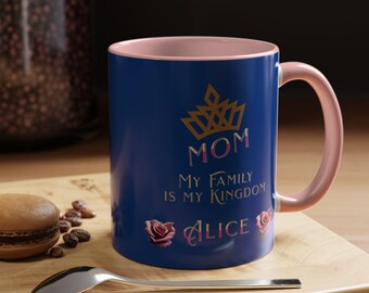 Tazza da caffè Mom Queen - Tazza in ceramica da 11 once, regalo per la festa della mamma
