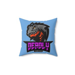 Deadly Dragon Square Pillow | Spun Polyester Decorative Cushion Cover for Sofa & Bedroom Accent