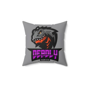 Deadly Dragon Square Pillow | Spun Polyester Decorative Cushion for Home, Fantasy Lover Gift, Durable & Soft Accent Pillow