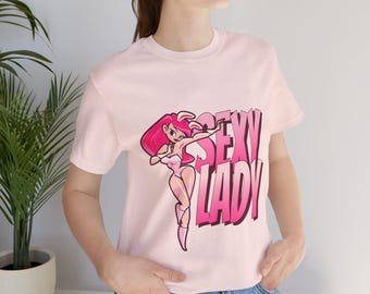 T-shirt en jersey unisexe Sexy Lady - Mélange de coton, à porter au quotidien