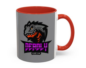 Dragon Accent Coffee Mug – Fantasy Ceramic Cup, Gift for Collectors (11oz)