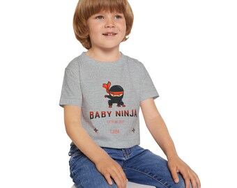 Baby Ninja Cotton Toddler T-Shirt | Customizable Kids Tee