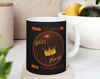 Taza de cerámica "El mundo es mi reino": un regalo inspirador