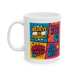 Motivational Ceramic Mug 11oz - Inspirational Coffee Cup Gift for Positive Vibes & Daily Encouragement