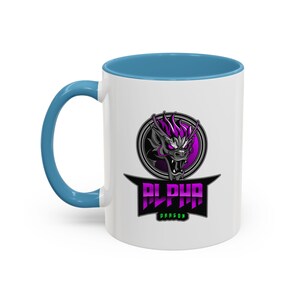 Alpha Dragon Accent Coffee Mug 11oz – Mythical Fantasy Ceramic Cup for Hot Beverages, Unique Gift for Dragon Lovers & Coffee Enthusiasts