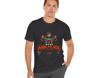 Geboren, um Unisex Jersey T-Shirt, lässiges Kurzarm-T-Shirt für Biker und Motorradliebhaber zu fahren