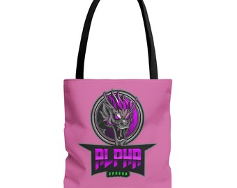 Bolsa de tela con estampado de dragón alfa: lona de poliéster resistente