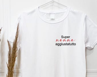 Customizable grandfather gift T-shirt with embroidered phrase, short-sleeved t-shirt with customization