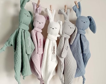 Personalized Dou-Dou in cotton muslin for newborns