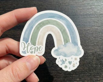Biblical Hope Rainbow Christian Sticker, Genesis 9:13 Decal, Faith Promise Gift