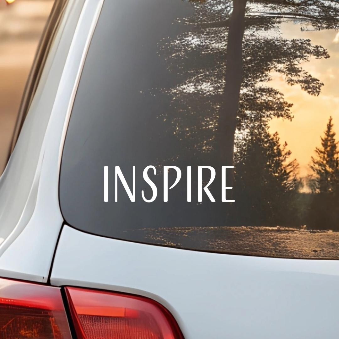 INSPIRE Motivational Decal for Car Window & Bumper | Matte Vinyl ...