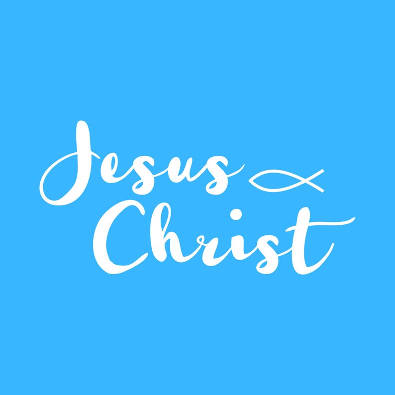 Jesus Christ Fish Symbol Decal - Christian Car Window Bumper Sticker ...