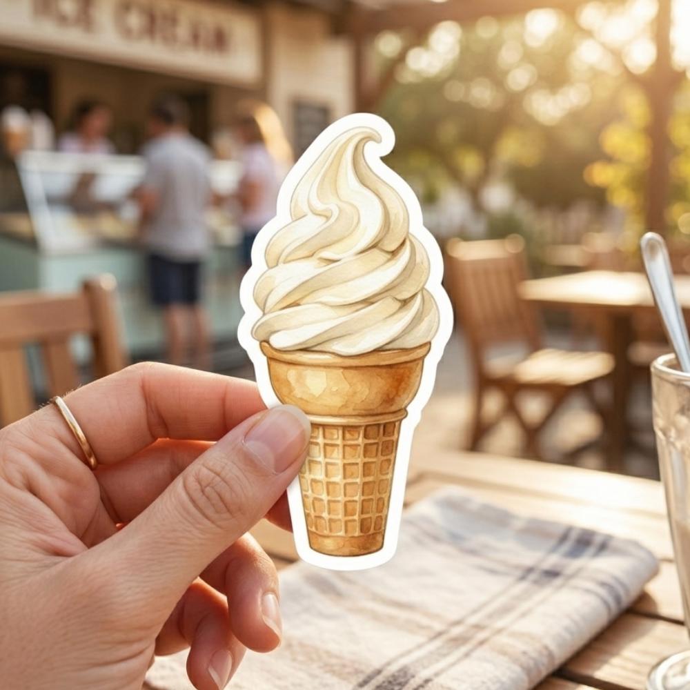 Cute Ice Cream Sticker - Etsy