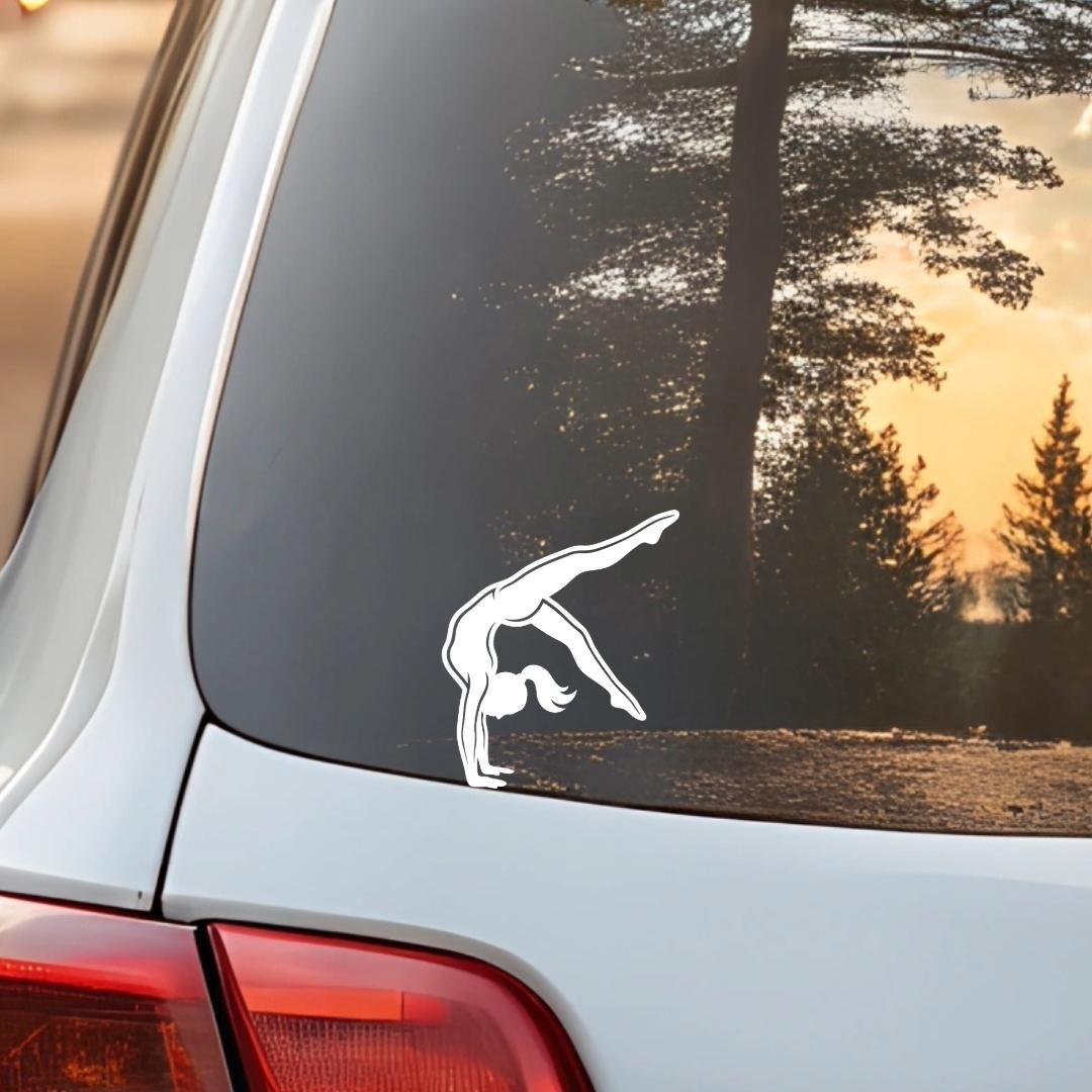 Female Gymnast Decal | Car Window & Bumper Sticker | Matte Vinyl - Etsy