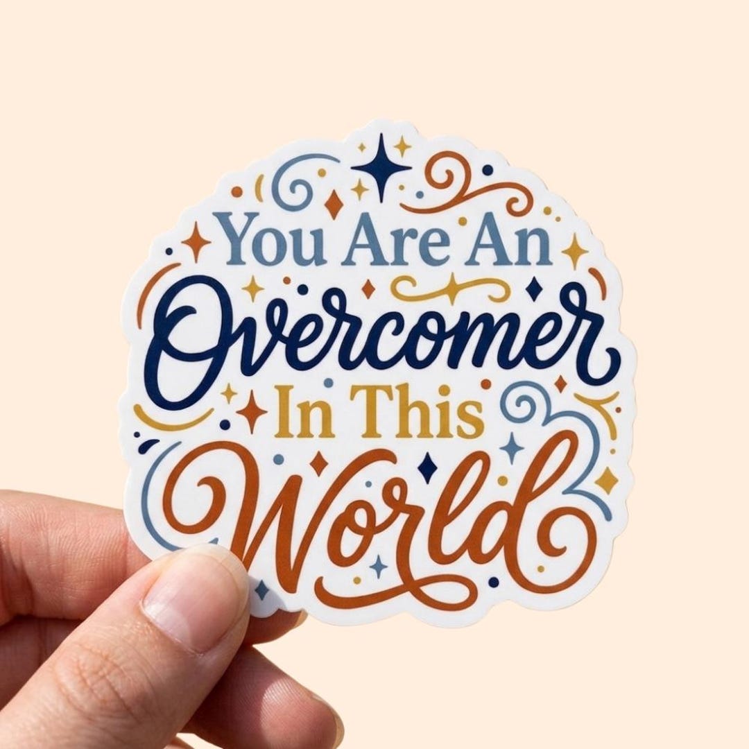 You Are an Overcomer Sticker | Inspirational Faith Decal for Laptop ...