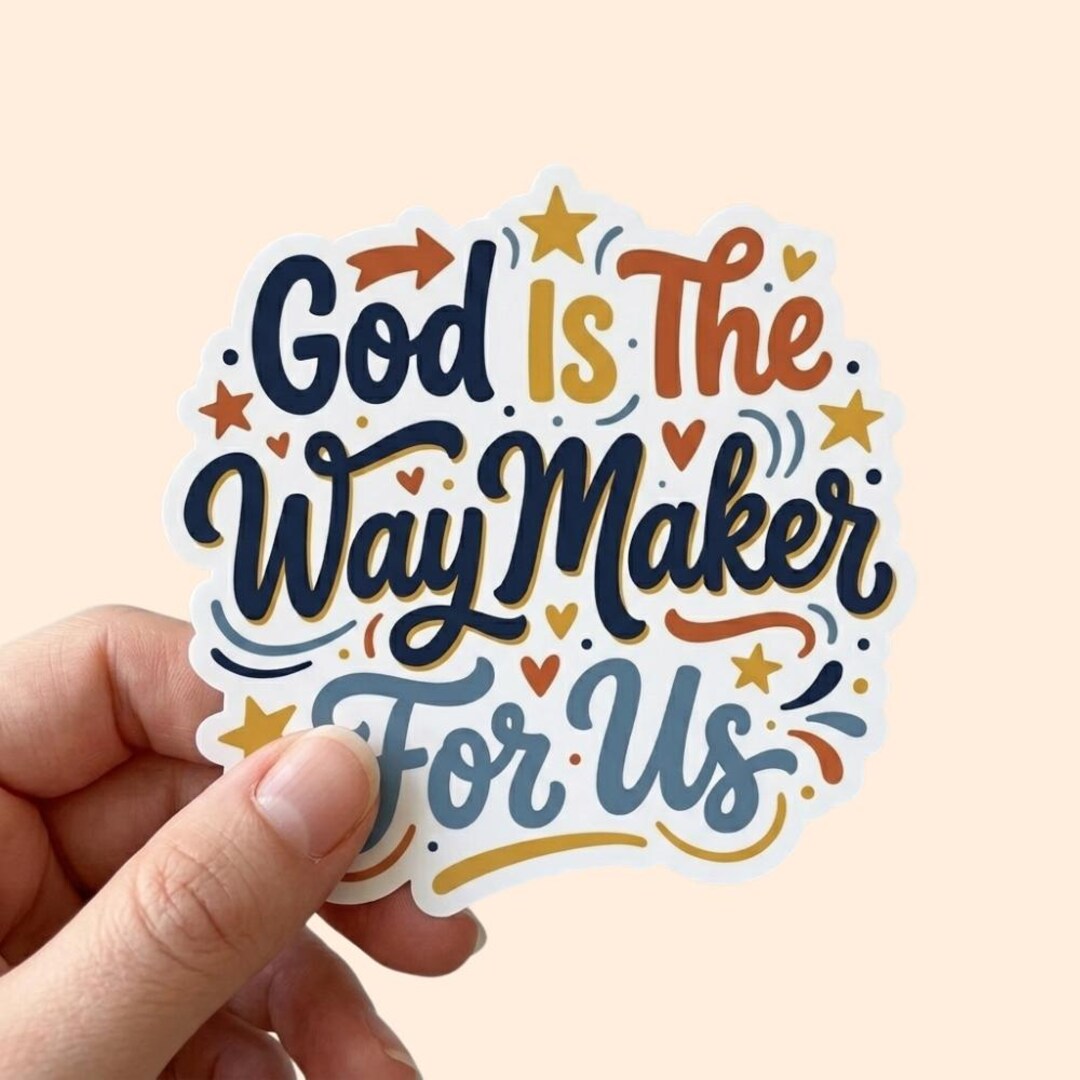 God is the Way Maker Christian Sticker - Faith Based Vinyl Decal for ...