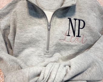 Half Zip or Full Zip Light-Med Weight Jacket | Personalized Monogram