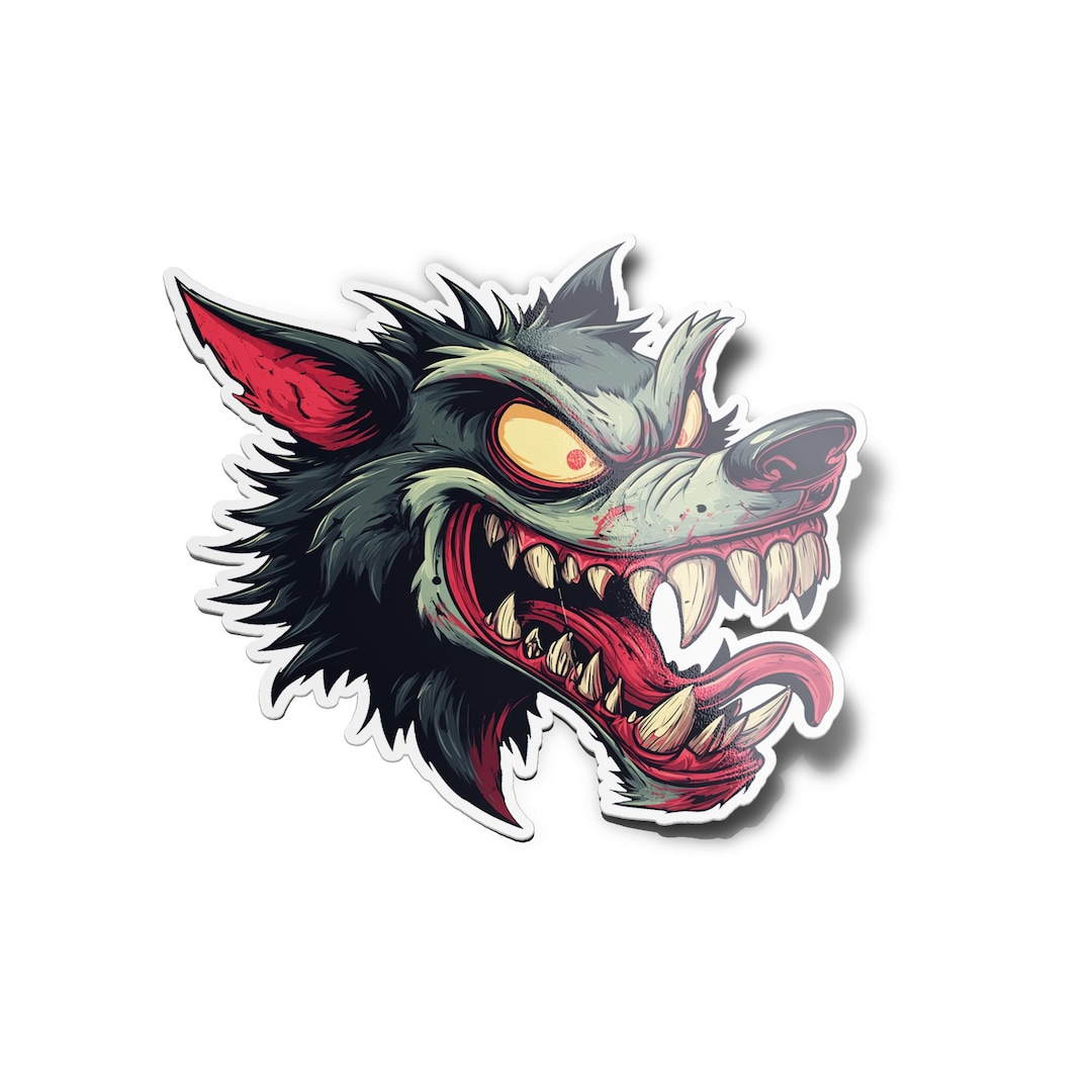 PACK OF STICKER PACKS - Vinyl - Raging Wolf - Water and UV Resistant ...