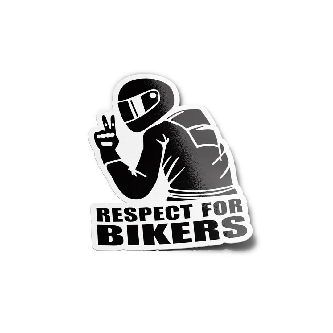 Respect Rider Sticker Motorcycle Sticker Pack - Respect for Bikers - Vinyl Cutouts - Helmet ...