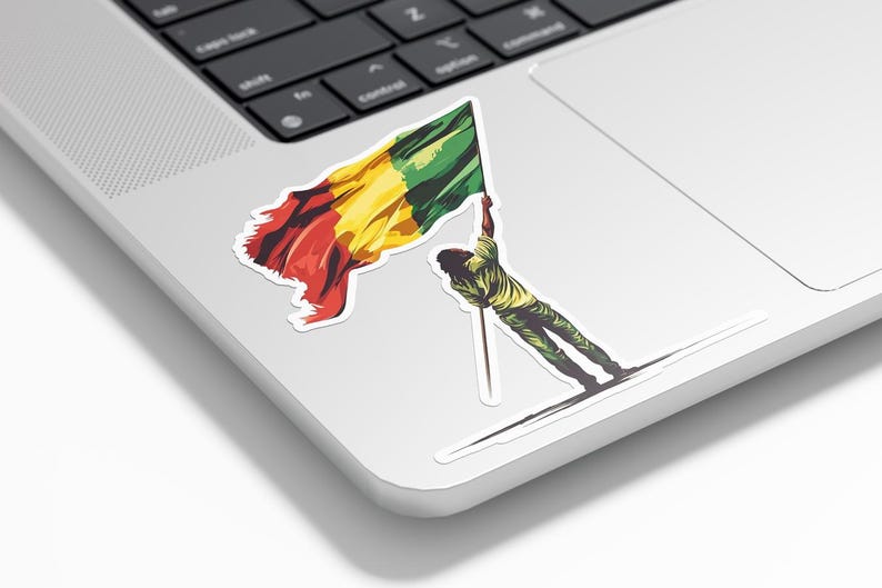 PACK STICKERS STICKERS Rasta Man Flag Green Yellow Red Water & UV ...